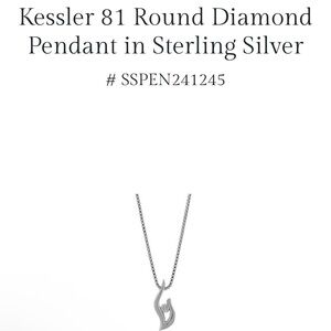 Sterling Silver Diamond Pendant Necklace